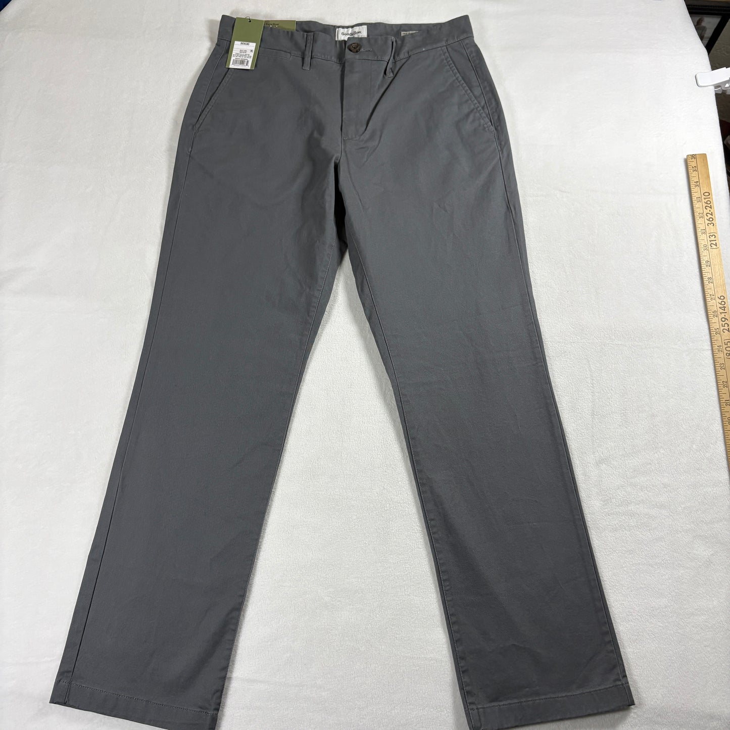 Goodfellow & Co Every Wear Chino Pants Mens 30x30 Gray Straight Fit NWT