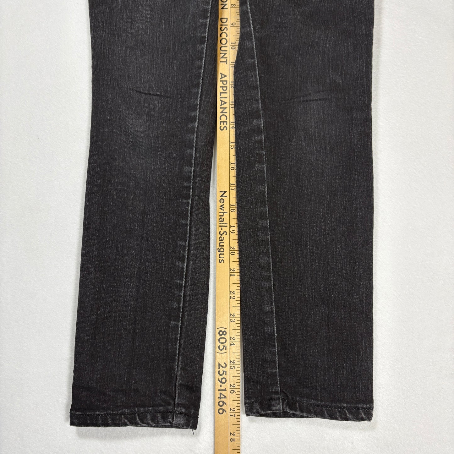 Forever 21 Womens High Rise Black Denim Jeans Size 28 Y2K Grunge Slim Fit