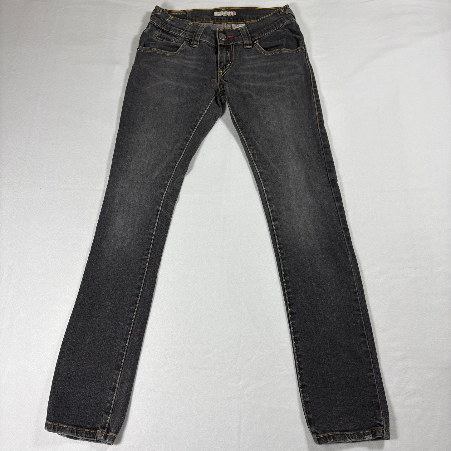 Levis Slouch Skinny Jeans Womens 5M Gray Stretch Mid Rise Slim Fit Vintage Y2K