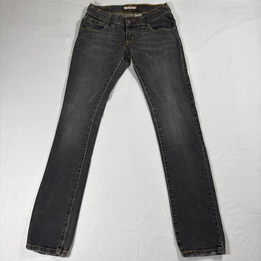 Levis Slouch Skinny Jeans Womens 5M Gray Stretch Mid Rise Slim Fit Vintage Y2K