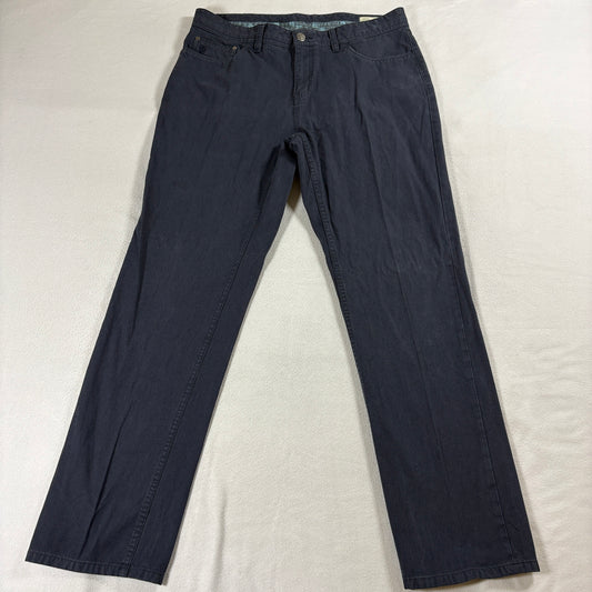 Straight Leg Chino Pants Mens English Laundry 34x32 Fits Like 34X31 Blue Casual
