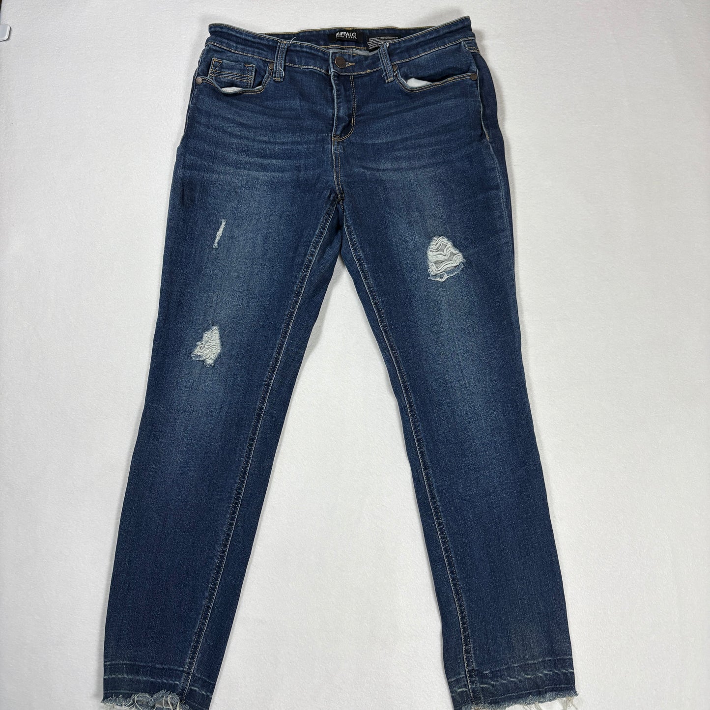 Buffalo Womens Jeans Size 8/29 Mid Rise Skinny Distressed Ripped Denim Y2K