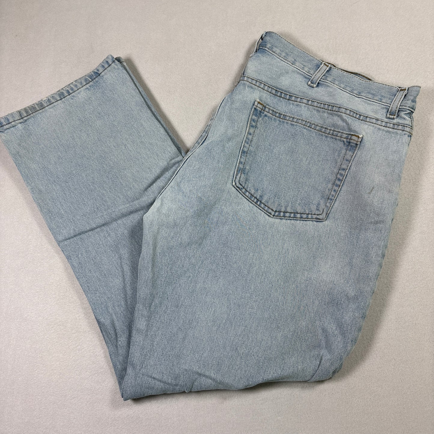 George Mens Light Wash Jeans 42x32 Relaxed Fit Baggy Y2K Grunge Workwear