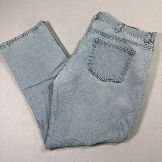 George Mens Light Wash Jeans 42x32 Relaxed Fit Baggy Y2K Grunge Workwear