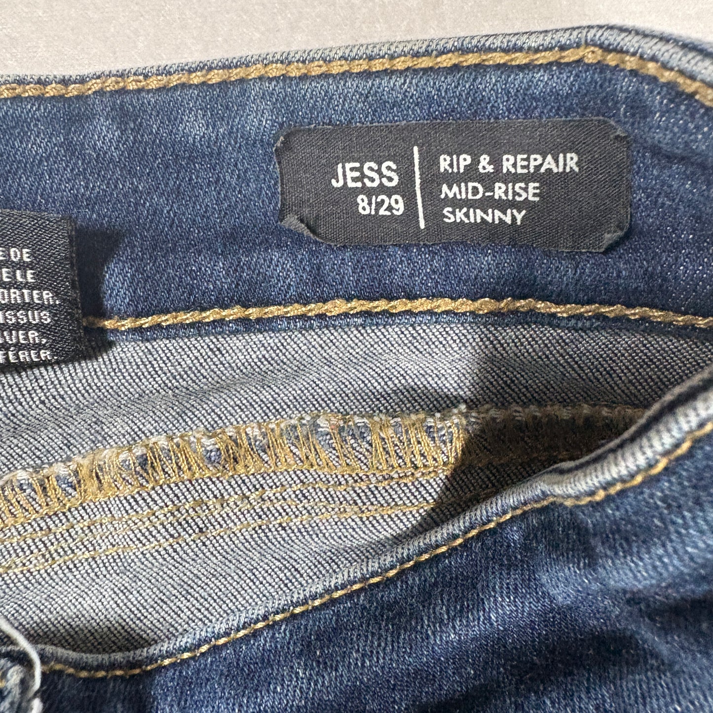 Buffalo Womens Jeans Size 8/29 Mid Rise Skinny Distressed Ripped Denim Y2K