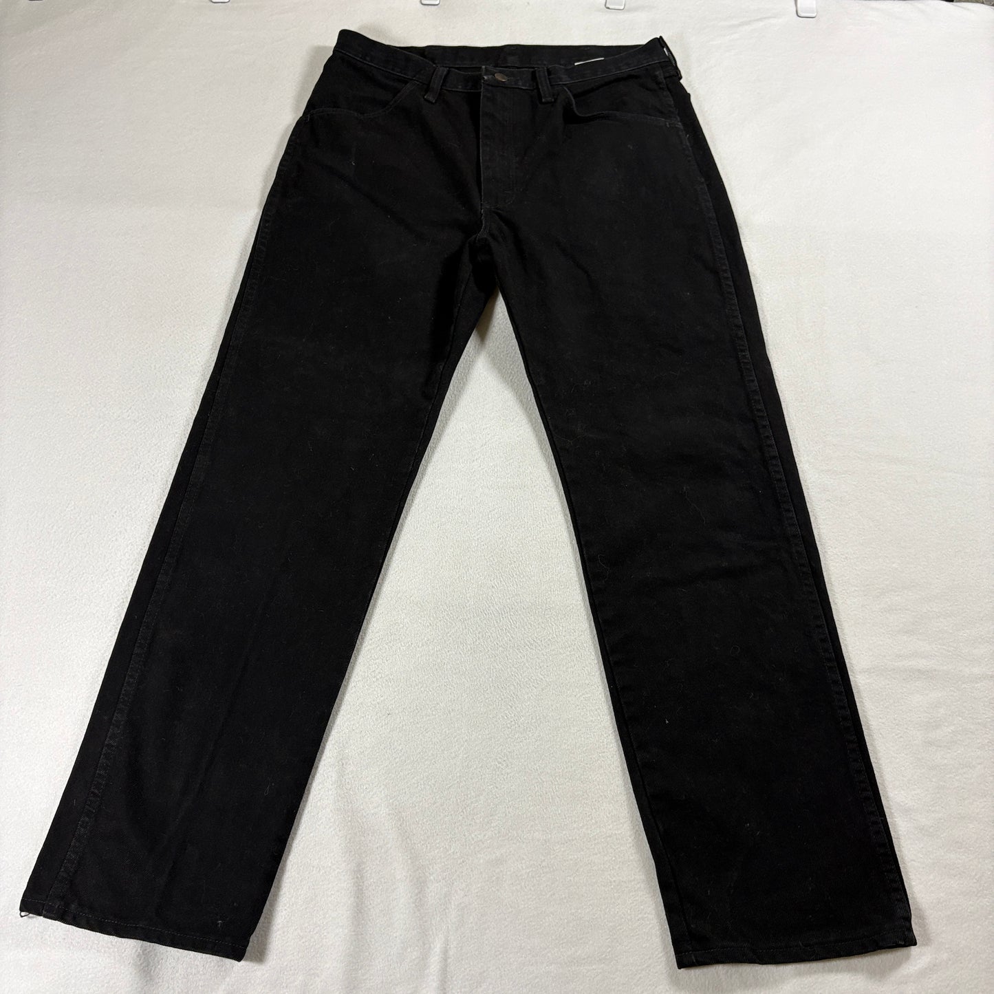 Straight Leg Workwear Jeans Rustler Black Tag 34x32 Fits Like 33X31 Cotton Denim