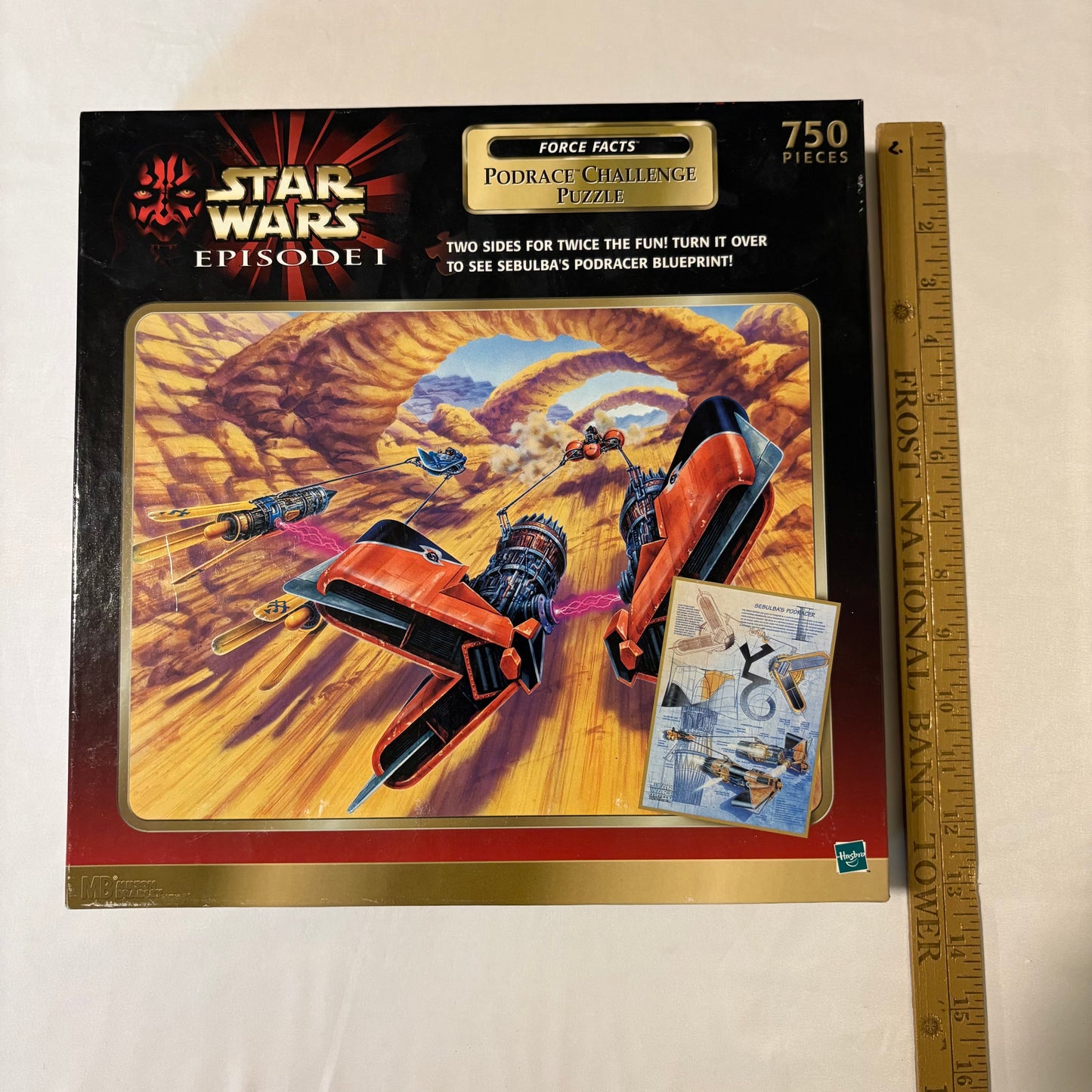 Sealed Star Wars Episode I Podrace Challenge Puzzle 750pc Hasbro 2-Sided 1999