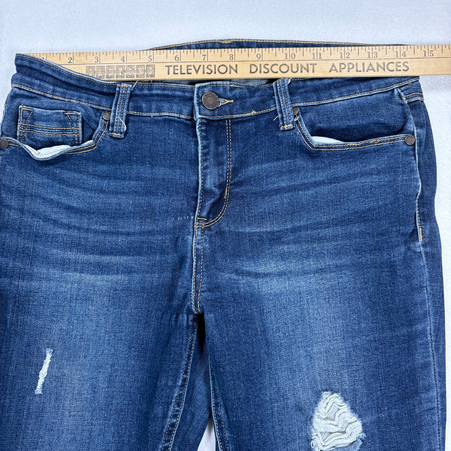 Buffalo Womens Jeans Size 8/29 Mid Rise Skinny Distressed Ripped Denim Y2K