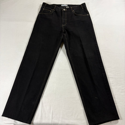 Straight Leg Workwear Jeans Black Denim 36x32 Fits Like 35X31 Canyon River Blues