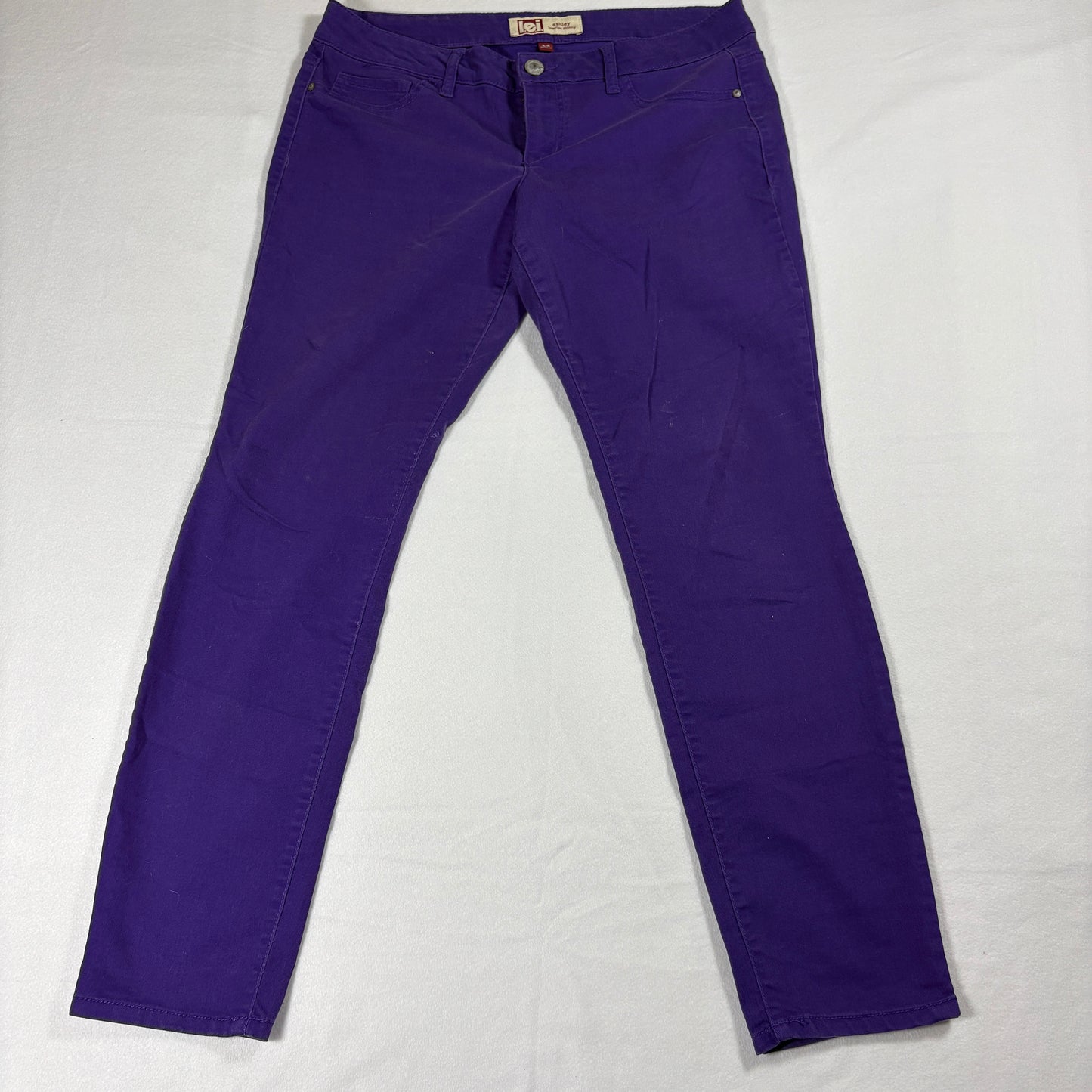LEI Ashley Skinny Jean Women 13 Purple Low Rise Y2K Retro Stretch Slim Fit Pants