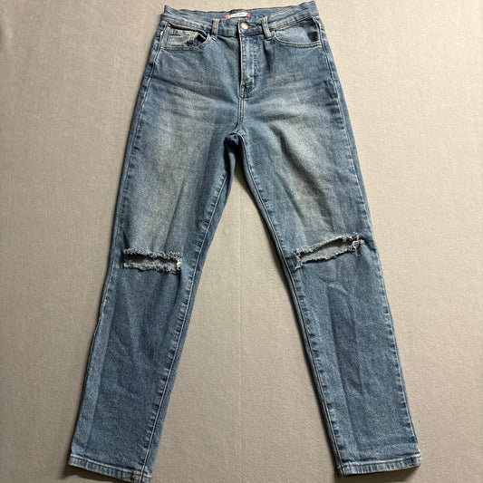 Vibe & Rant Ripped Skinny Jeans Womens 5 W27 Fits Like 28x28 Y2K Stretch