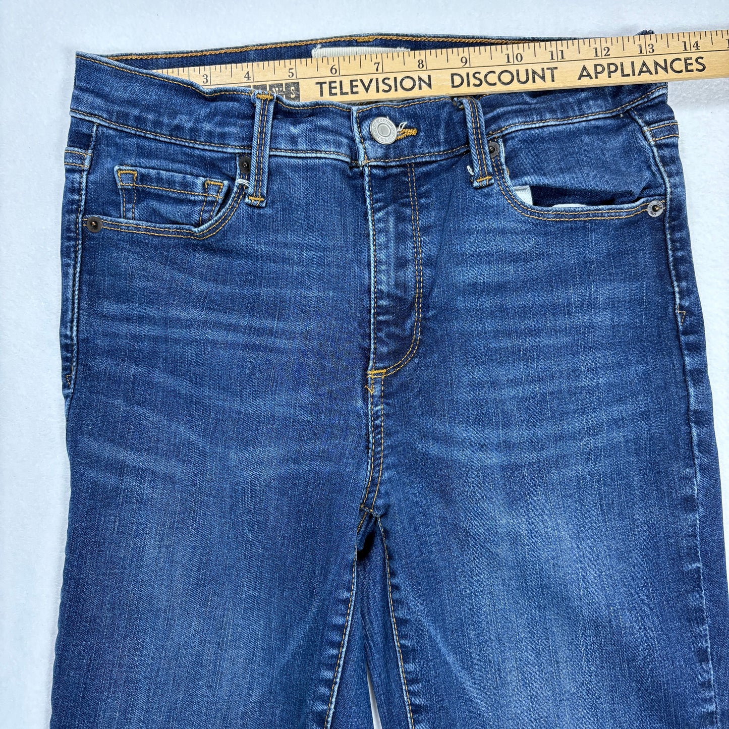 Gap Womens Jeans Size 28R 1969 True Skinny Dark Wash Raw Hem Distressed Denim