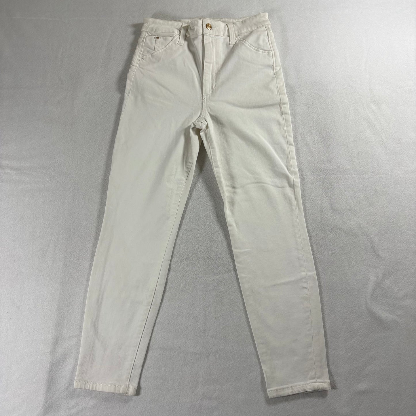 Joe's Jeans Bella Womens 30 High Rise Skinny Crop White Denim Stretch Pants Y2K!
