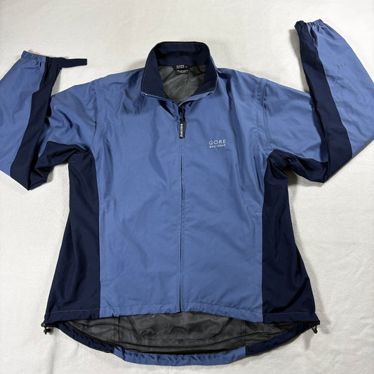 Cycling Windbreaker Jacket Gore Bike Wear XXL Fits Like X Blue Waterproof