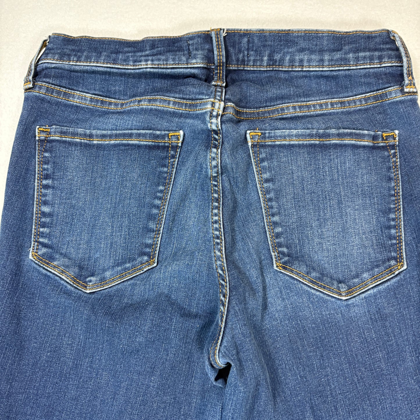 Gap Womens Jeans Size 28R 1969 True Skinny Dark Wash Raw Hem Distressed Denim