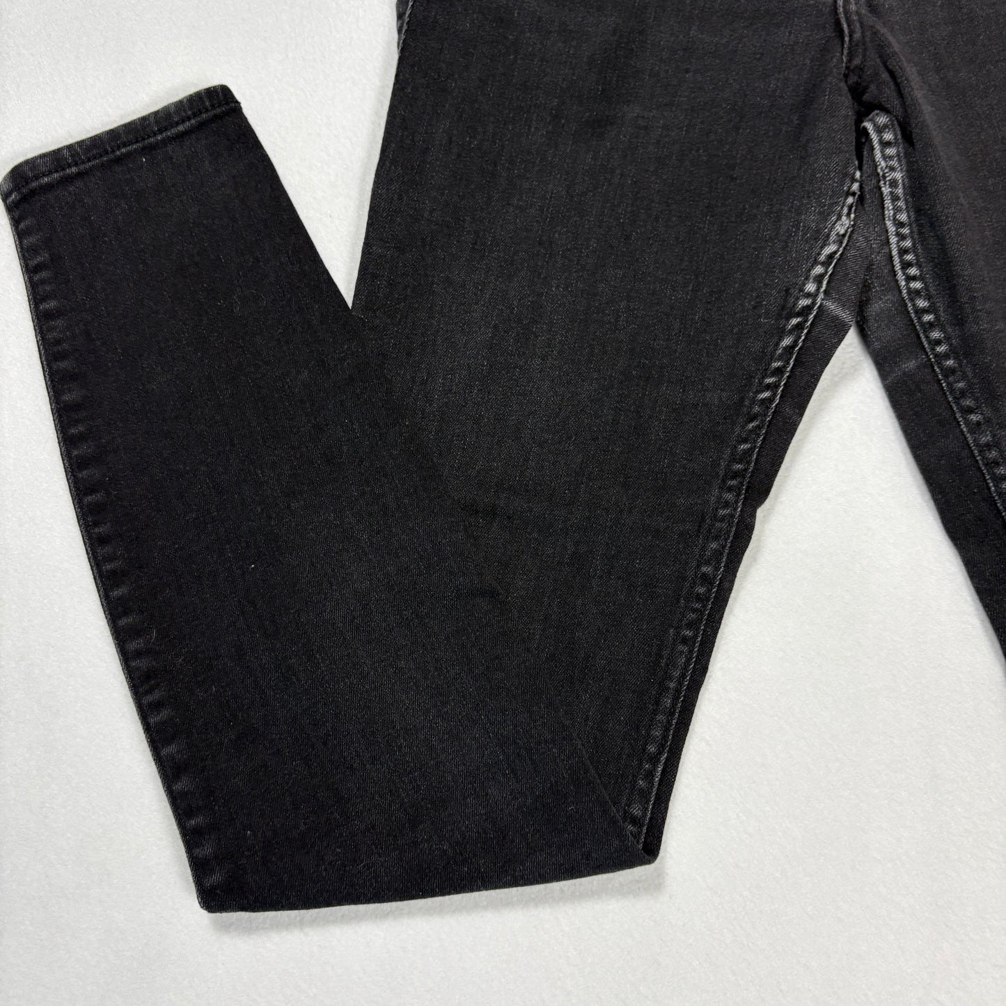 Hollister Womens Jeans Size 7L W28 L30 Mid Rise Super Skinny Black Denim Y2K