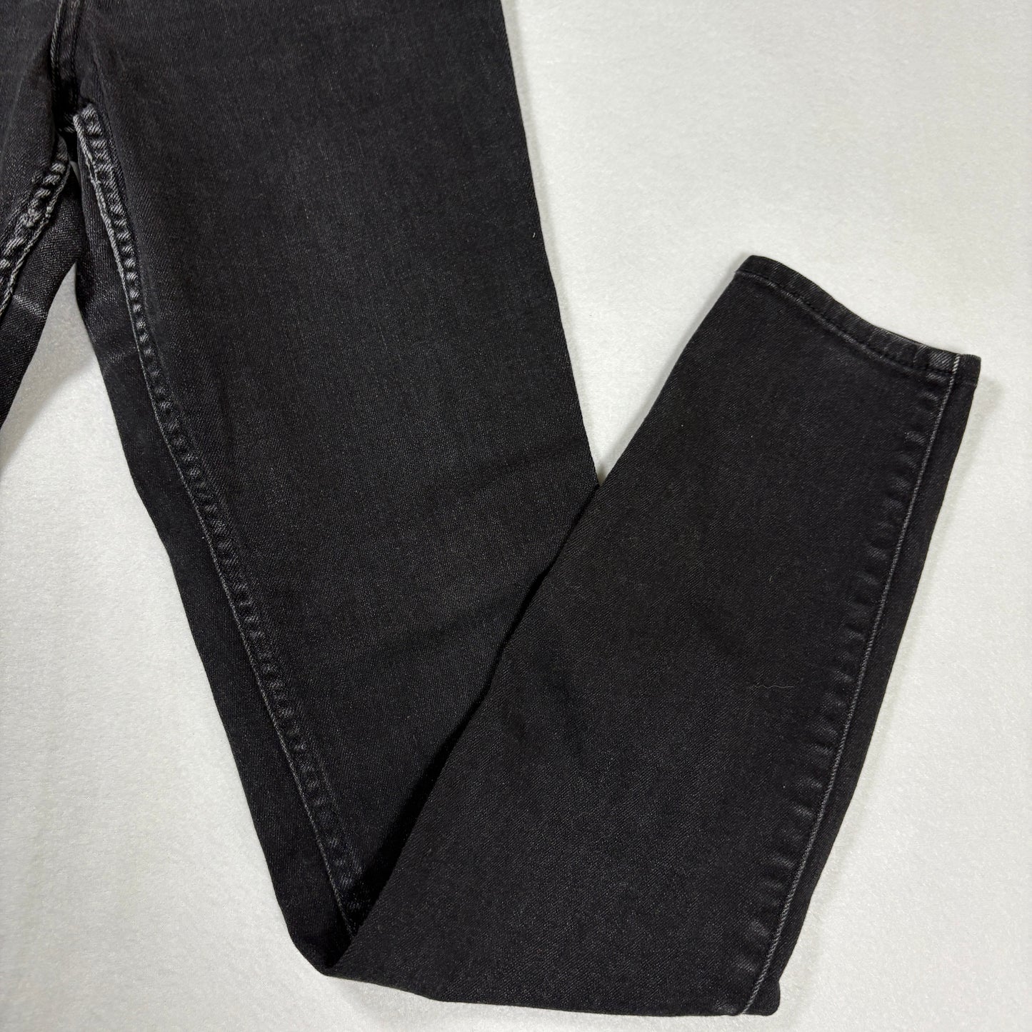 Hollister Womens Jeans Size 7L W28 L30 Mid Rise Super Skinny Black Denim Y2K
