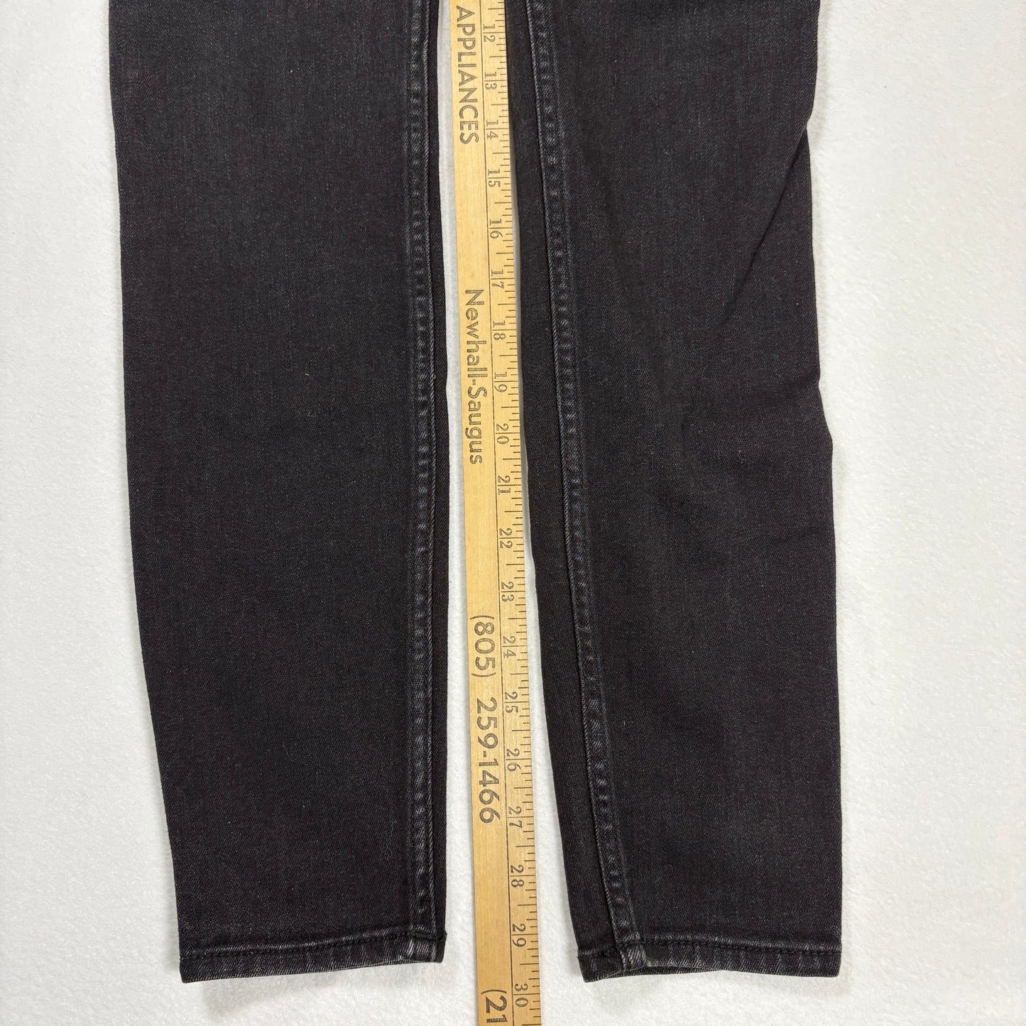 Hollister Womens Jeans Size 7L W28 L30 Mid Rise Super Skinny Black Denim Y2K