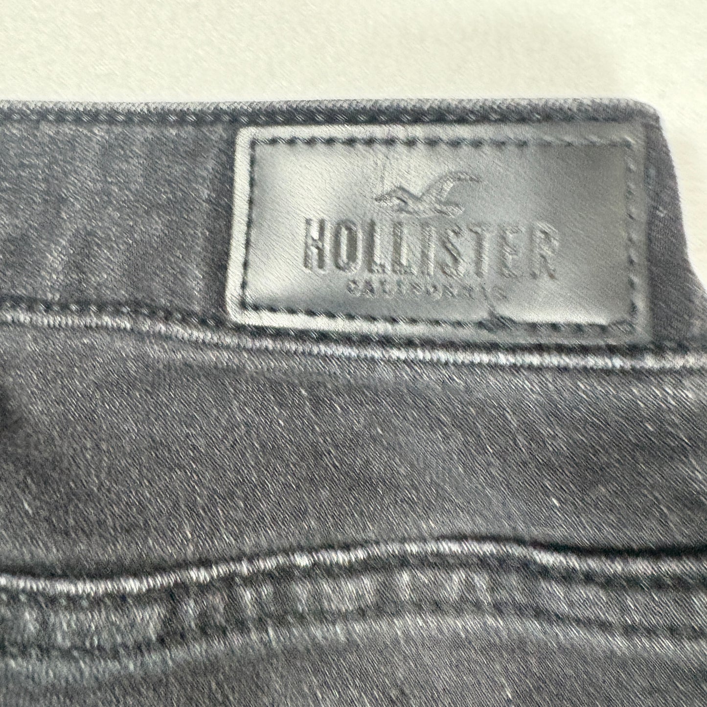 Hollister Womens Jeans Size 7L W28 L30 Mid Rise Super Skinny Black Denim Y2K