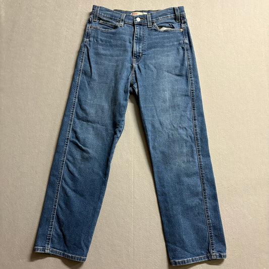 Levi Strauss Signature High Rise Straight Jeans Womens Fits Like 30x25 Denim