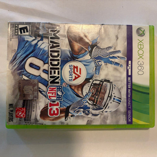 Madden NFL 13 Xbox 360 Complete CIB EA Sports 2012 Tested Disc Manual Online Pass