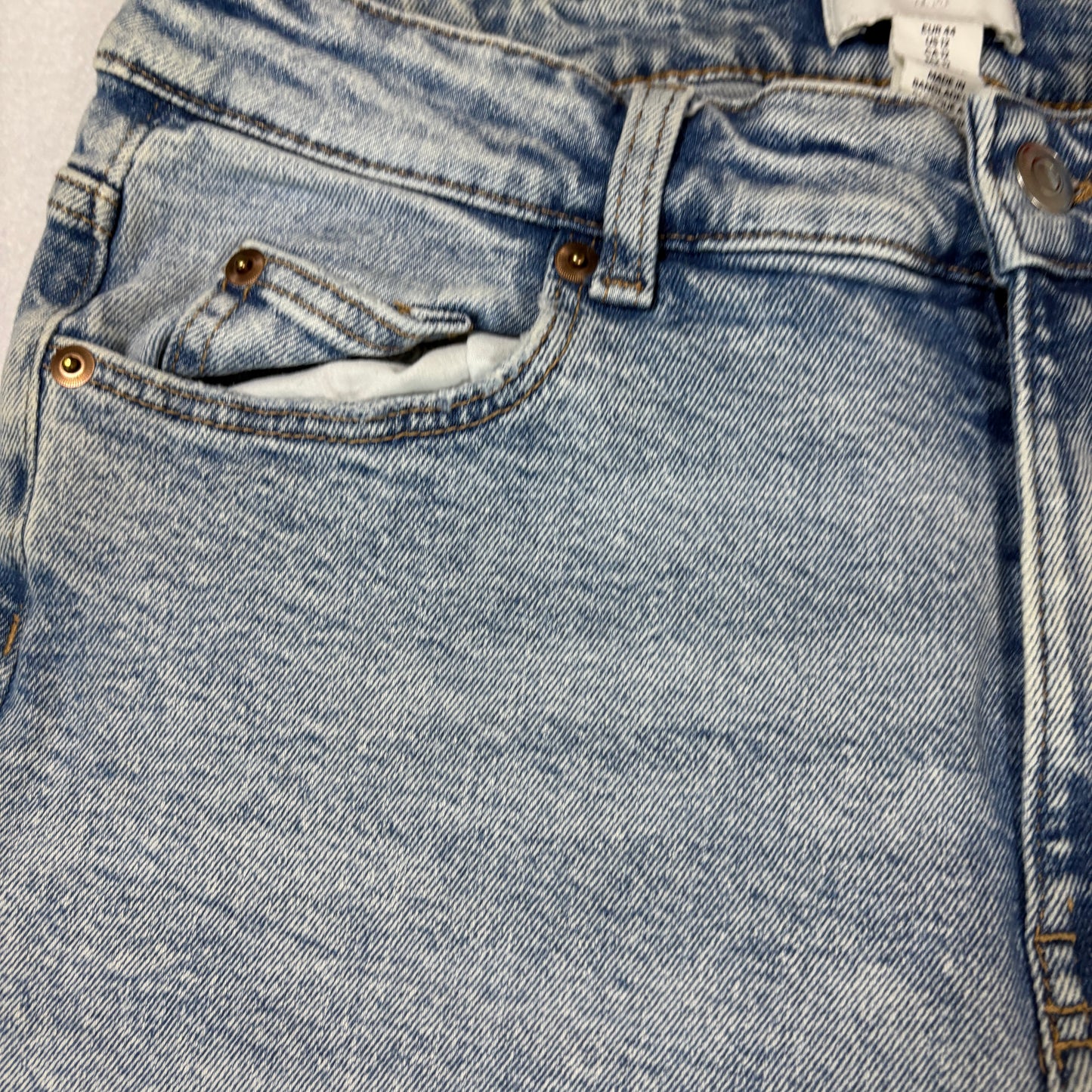 H&M Womens Jeans Size 12 Light Wash Baggy High Rise Y2K 90s Grunge Denim Vintage