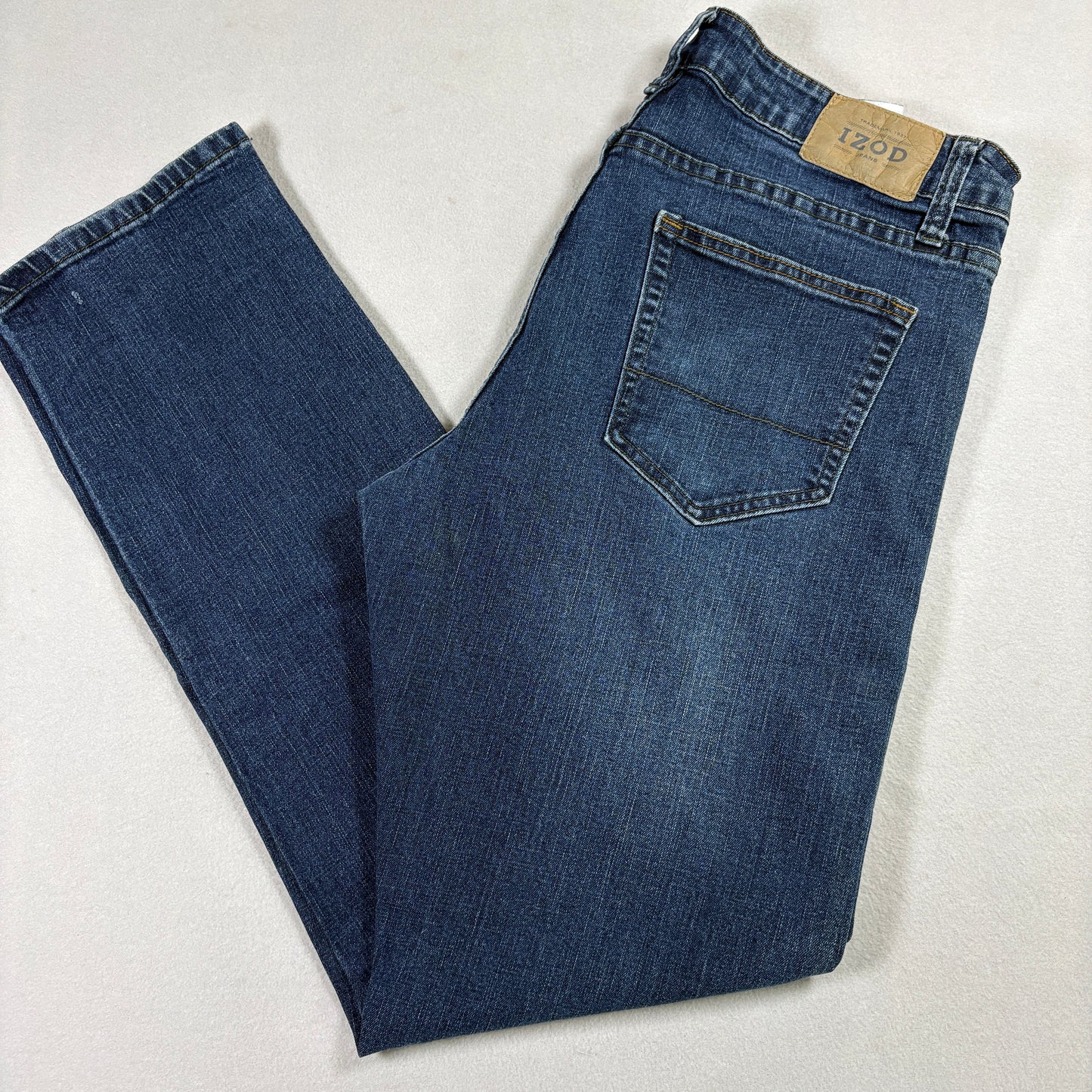 Izod Mens Straight Fit Jeans 36x34 Blue Denim Classic Y2K 90s Grunge Relaxed