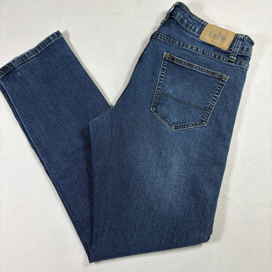 Izod Mens Straight Fit Jeans 36x34 Blue Denim Classic Y2K 90s Grunge Relaxed