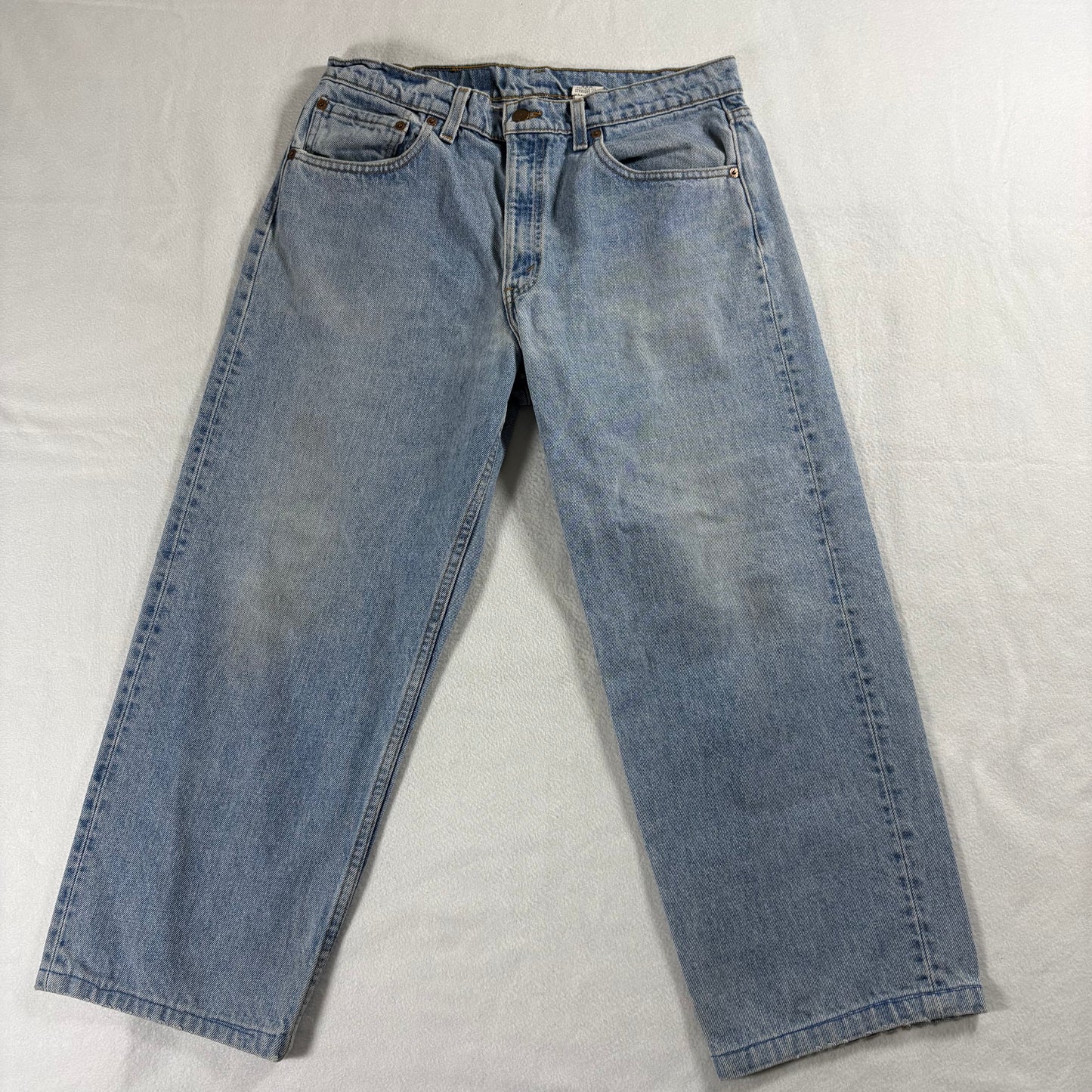 Levi’s 555 Men’s 34x32 Relaxed Fit Light Wash Vintage 90s Denim Jeans USA Retro-