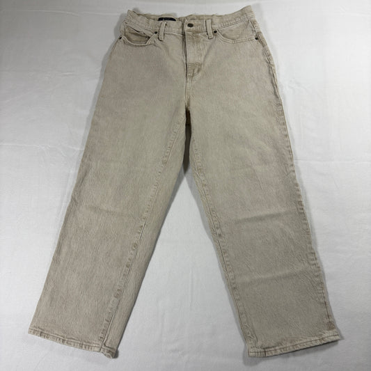Universal Thread Jeans Womens 12/31R Beige Vintage Straight High Rise 90s Retro