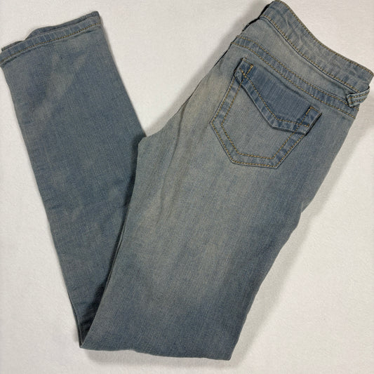 VIP Jeans Womens Size 3/4 Light Wash High Rise Skinny Y2K Stretch Denim Vintage