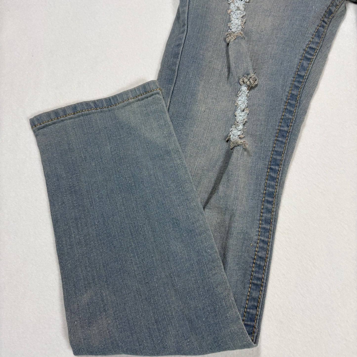 VIP Jeans Womens Size 3/4 Light Wash High Rise Skinny Y2K Stretch Denim Vintage