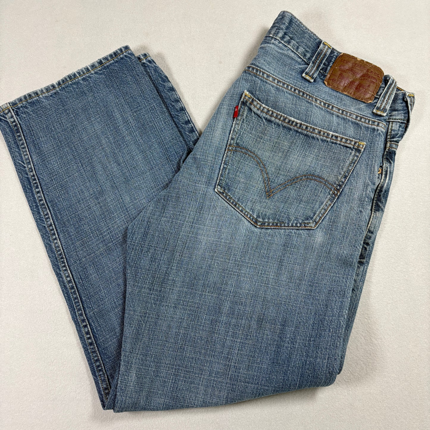 Levis 549 Mens Jeans 35x31 Low Loose Baggy Blue Denim Y2K 90s Grunge Skater
