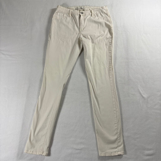 Denim Womens Cream Skinny Pants Size 10 Stretch Vintage Minimalist Casual Chic!!
