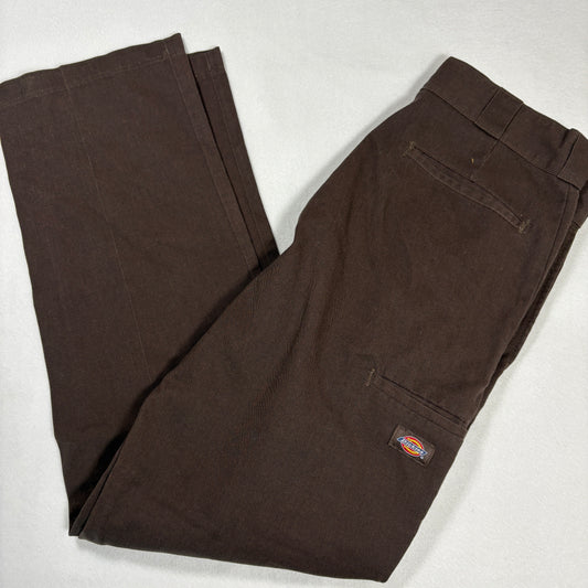 Dickies Mens Work Pants Brown Size 32x32 Straight Leg Utility Y2K Grunge Vintage