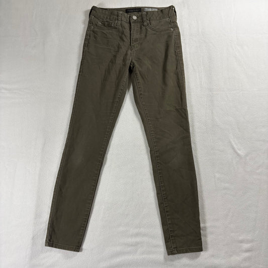 Aeropostale Womens High Waisted Jegging Olive Green Skinny Y2K Pants Streetwear!