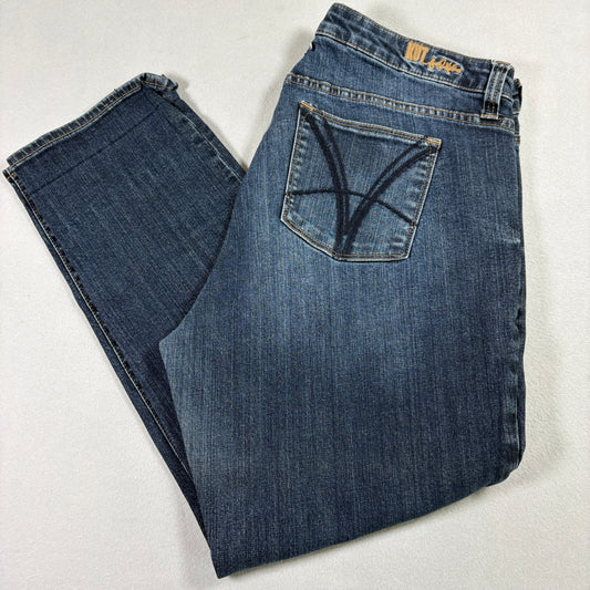 Kut From The Kloth Womens Jeans 16W Plus Dark Wash Curvy Straight Denim Y2K