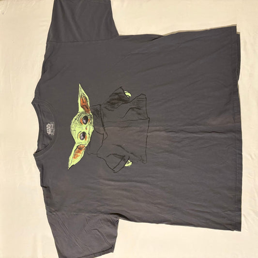 Star Wars Baby Yoda Grogu T-Shirt Size 3XL Black MAD Engine Mandalorian Tee
