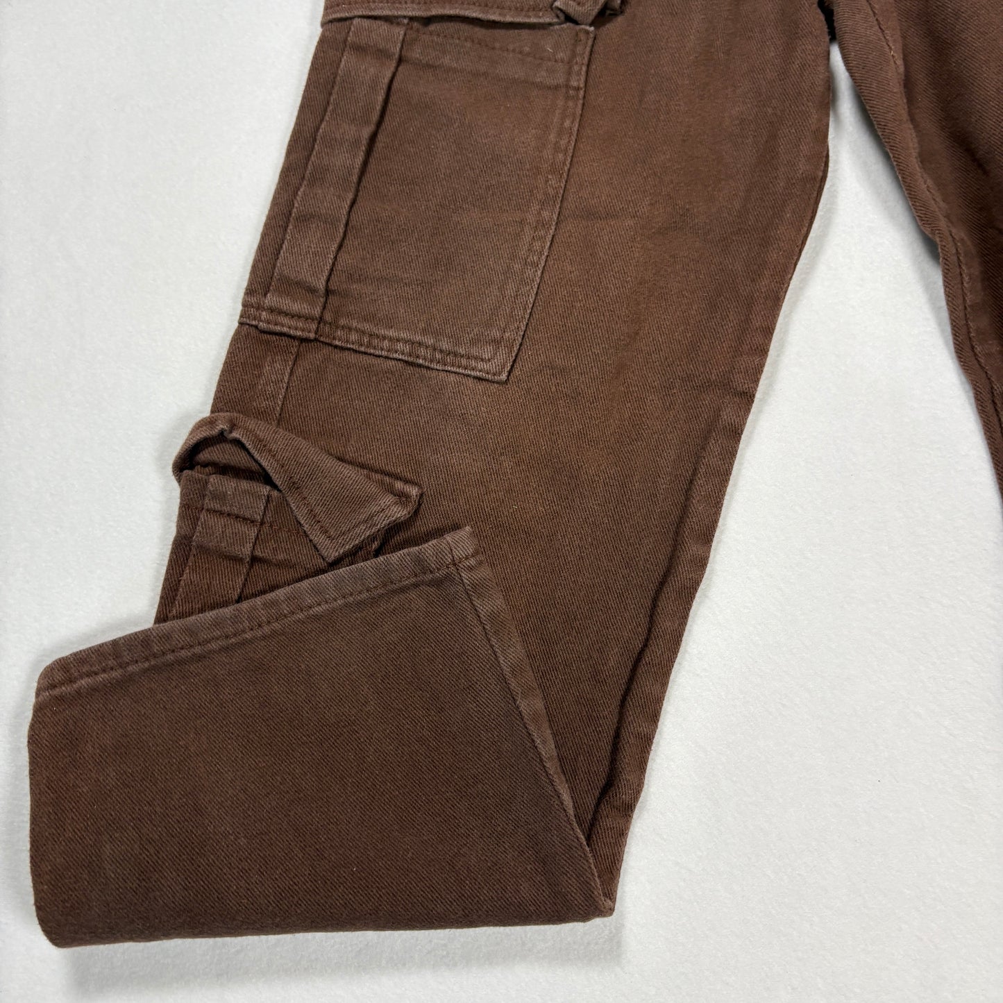 Shein Womens Brown Cargo Jeans Size S Baggy Y2K 90s Grunge Utility Pants