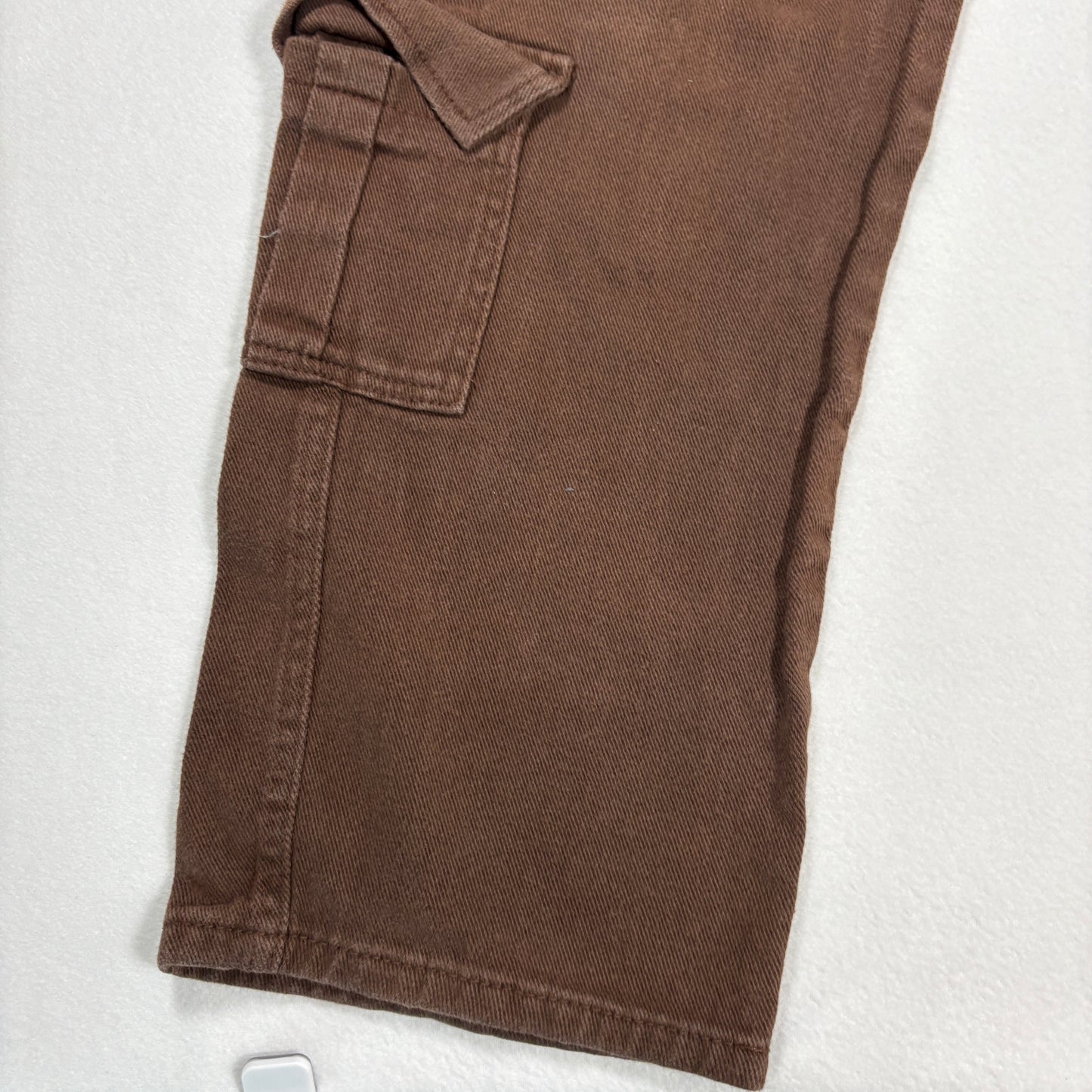 Shein Womens Brown Cargo Jeans Size S Baggy Y2K 90s Grunge Utility Pants