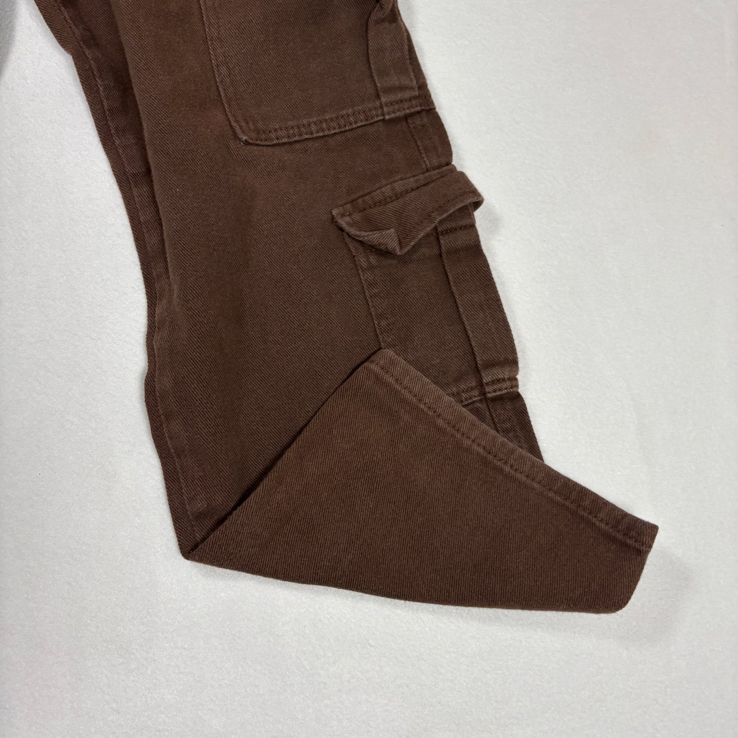 Shein Womens Brown Cargo Jeans Size S Baggy Y2K 90s Grunge Utility Pants