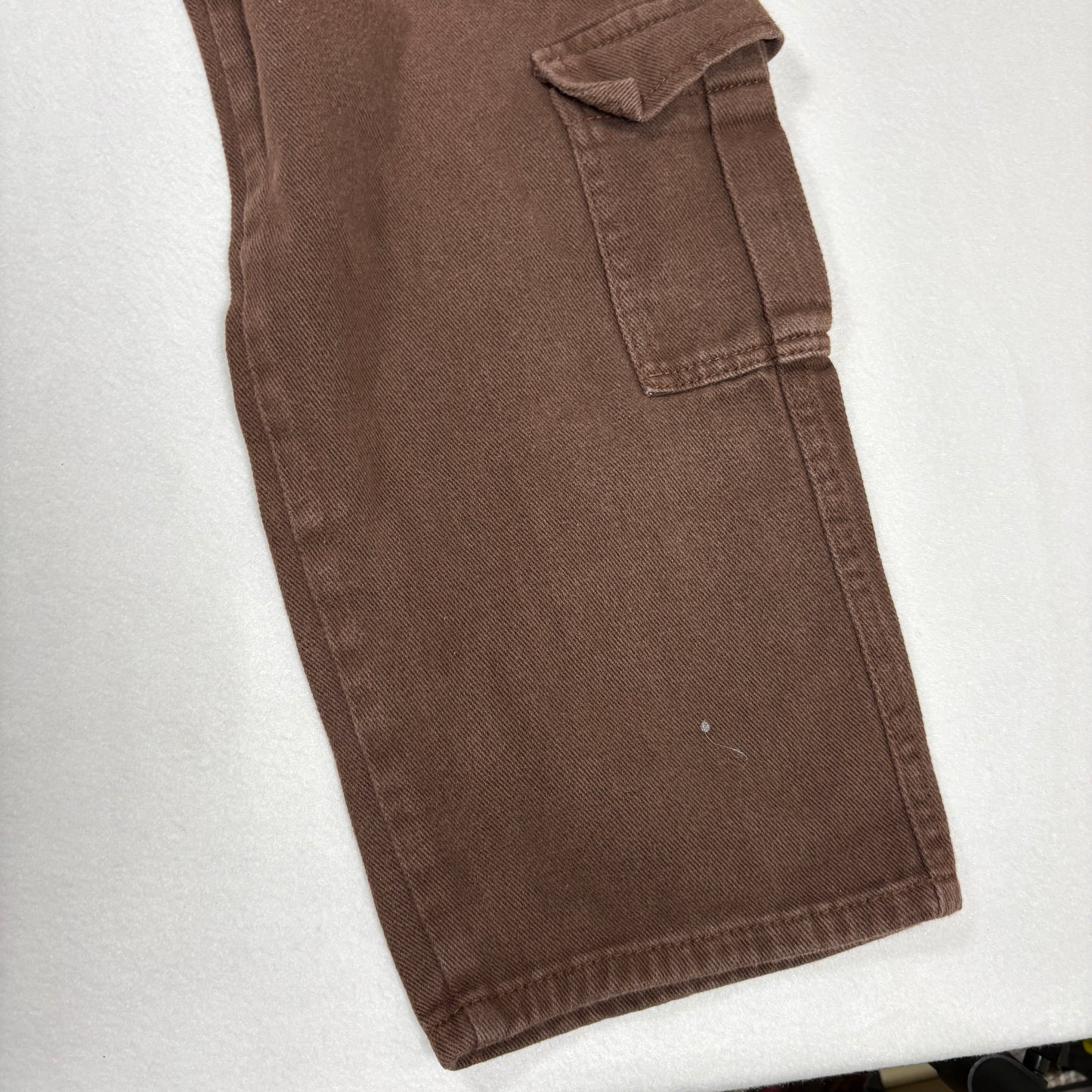 Shein Womens Brown Cargo Jeans Size S Baggy Y2K 90s Grunge Utility Pants