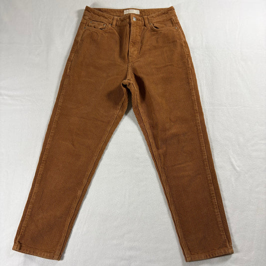 Topshop Womens Mom Corduroy Pants Brown W30x32 High Rise Vintage Y2K Streetwear!