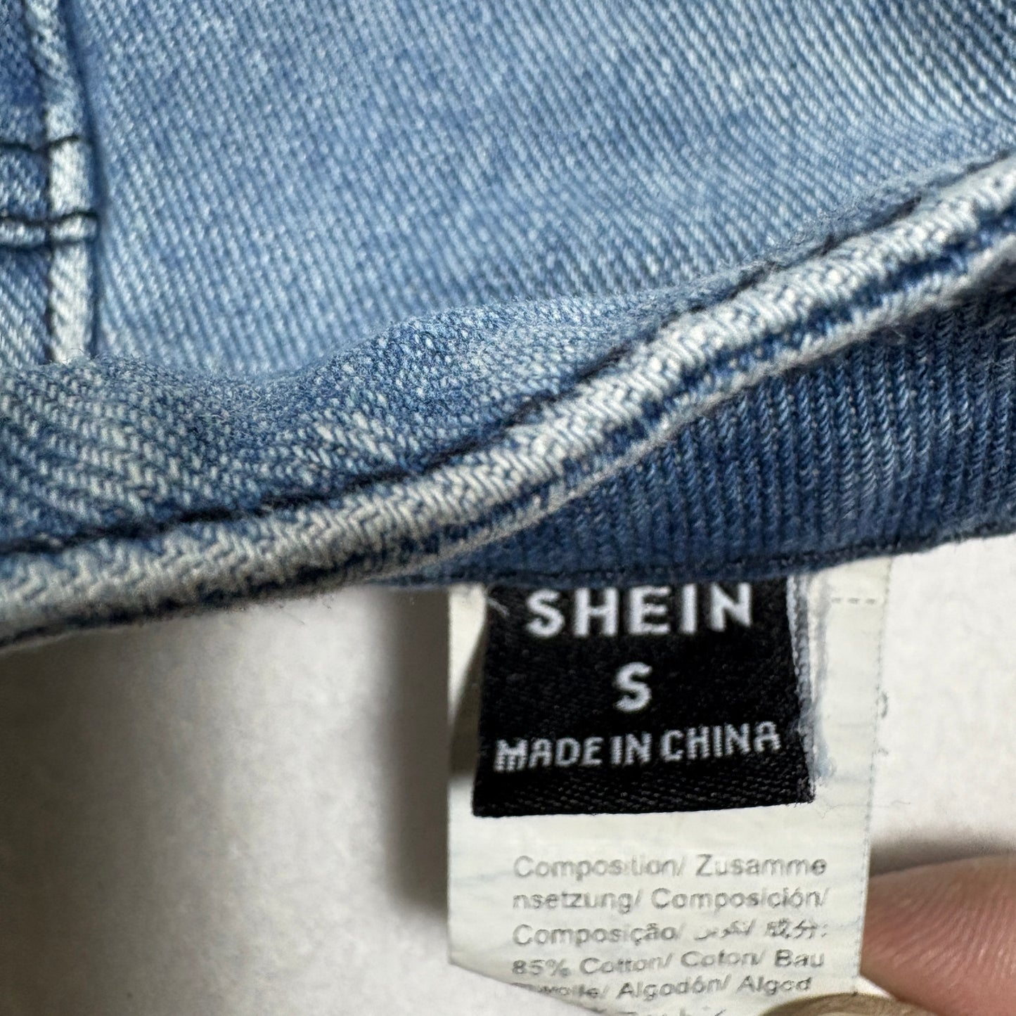 Shein Womens Blue Baggy Jeans Size S Y2K 90s Grunge Star Print Wide Leg Denim