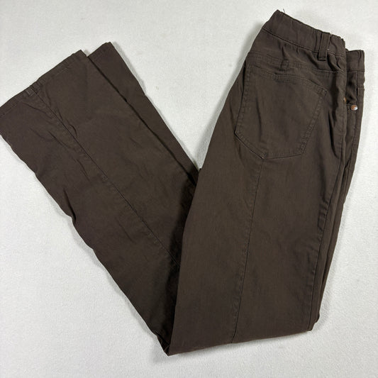 DKNY Jeans Womens Brown Pants Size 6 Straight Leg Y2K 90s Minimalist Vintage