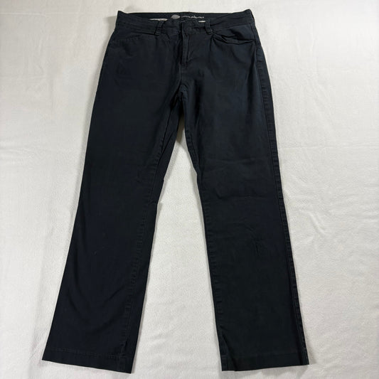 Dickies Womens Work Pants Black Straight Leg Stretch Utility Casual 12R 30x30