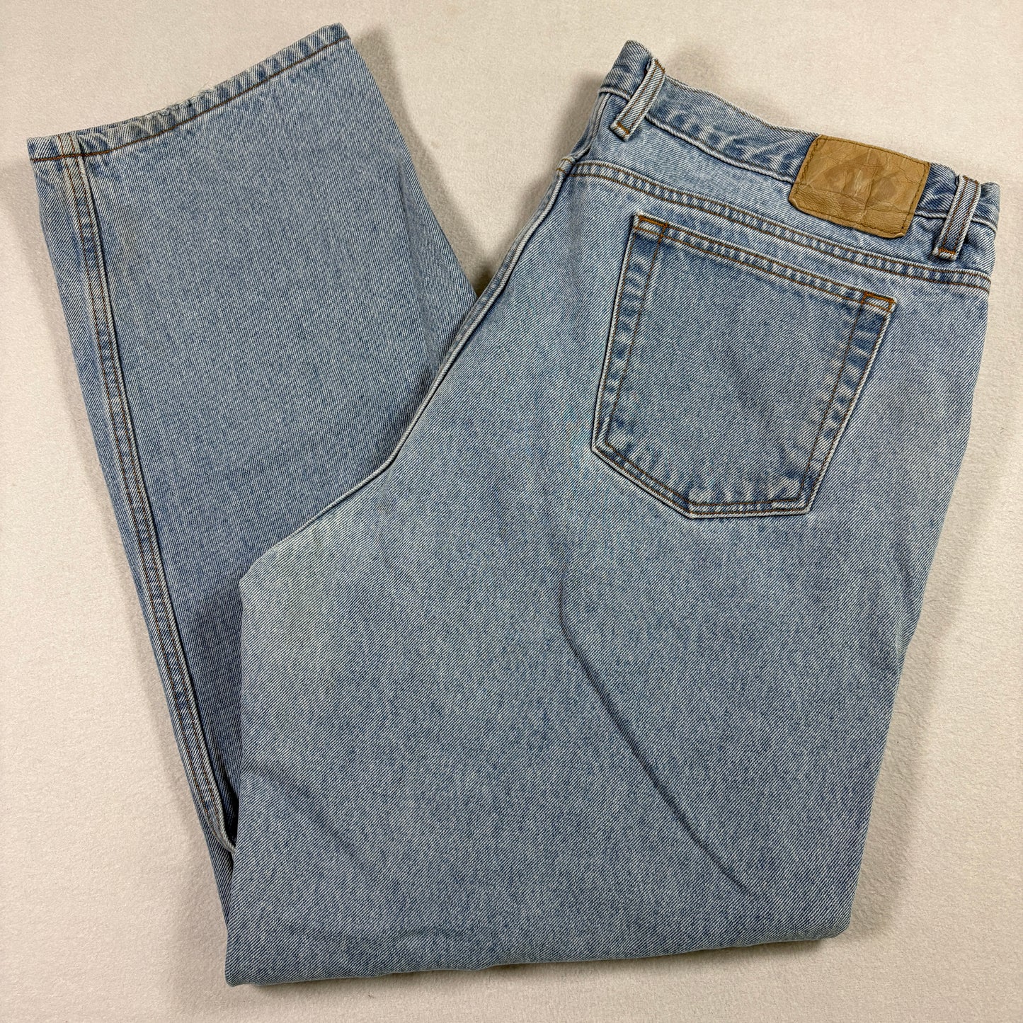 Members Mark Mens Baggy Jeans 42x32 Light Wash Y2K 90s Grunge Vintage Denim