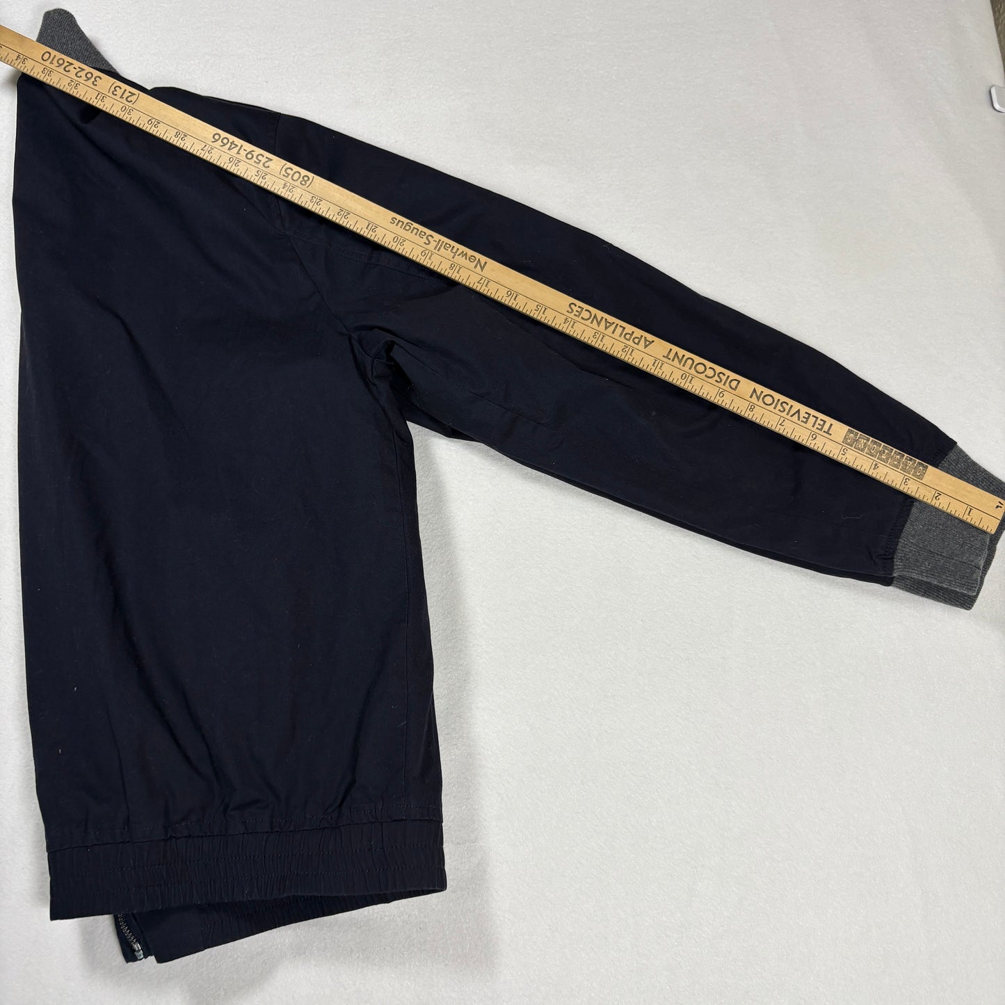 Lucky Brand Mens Jacket Size L Navy Blue Bomber Full Zip NWT $99 Rib Collar