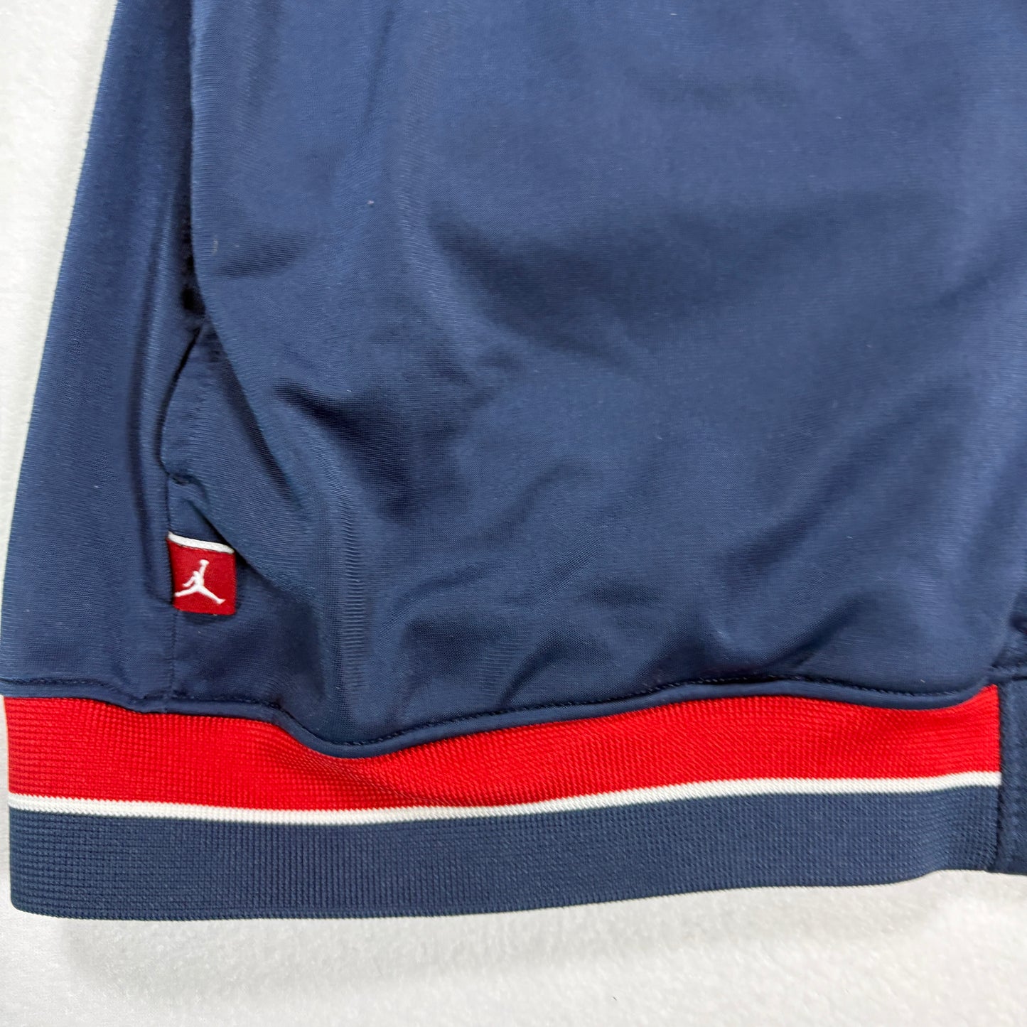 Nike Air Jordan Mens Track Jacket Size L Navy Red Retro 90s Y2K Full Zip Logo