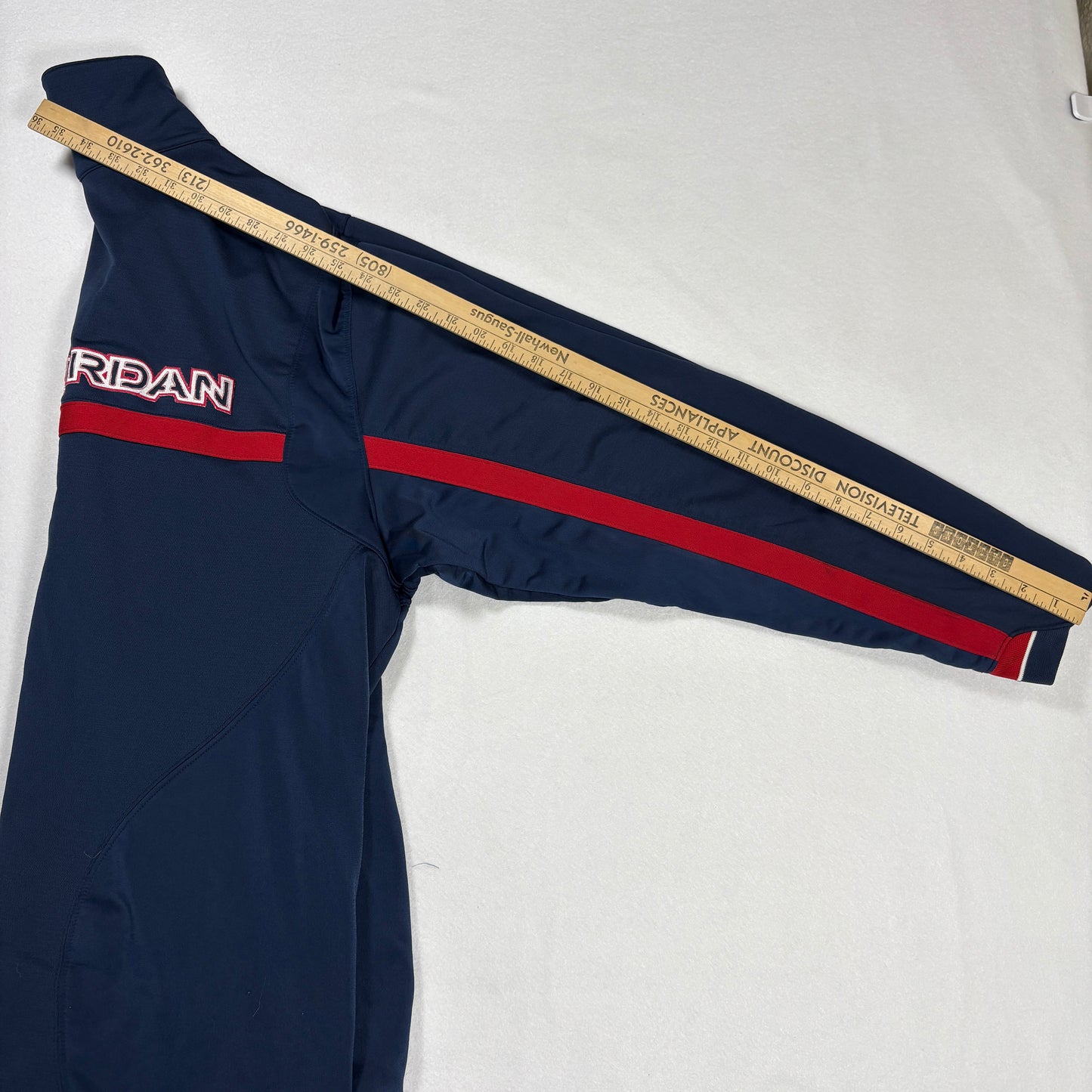 Nike Air Jordan Mens Track Jacket Size L Navy Red Retro 90s Y2K Full Zip Logo